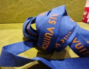 #6 Louis Vuitton Blue and Orange Ribbon 101 X0.5 LUXURY .